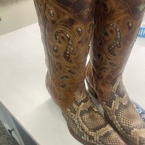 Corral Vintage Men’s Python Leather Western Boots Size 9M